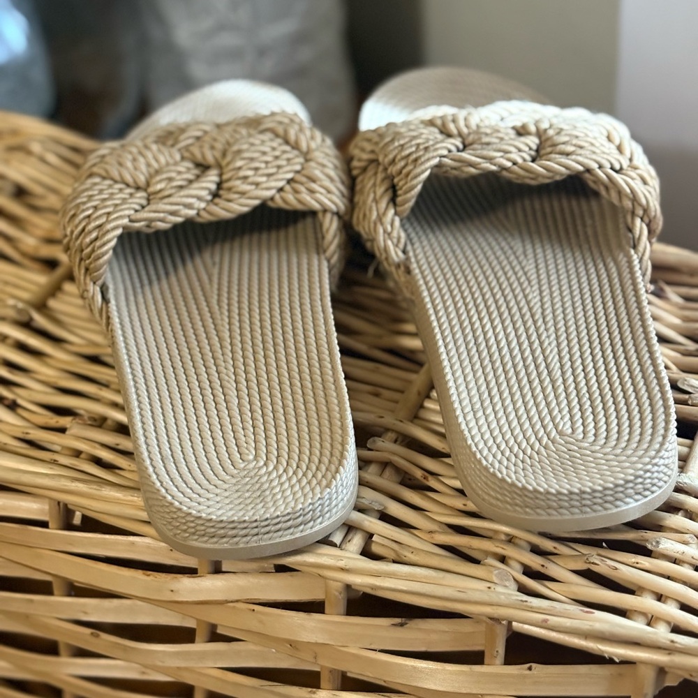 H&M Braided Rope Slide Sandals - Beige - Picture 2 of 3